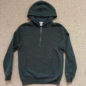 Dark Green Half-Zip Hoodie